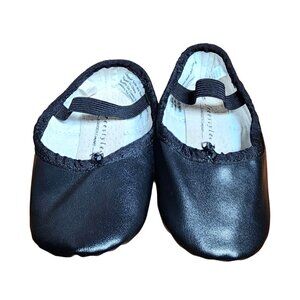 Girl's Freestyle Danskin Company Black Ballet Dance Shoes Slippers 9